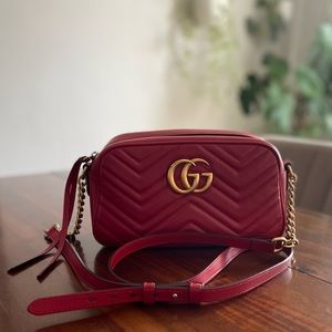 Gucci GG Marmont camera leather crossbody bag